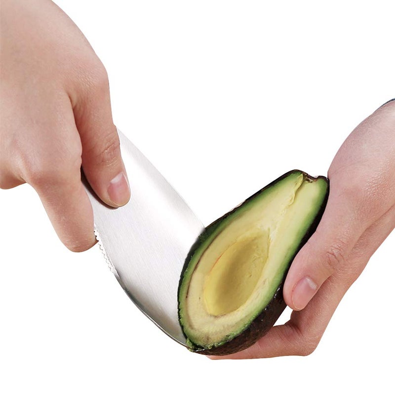 JIANGLAI Avocado Slicer, Multifunction 3 in 1 Avocado Cutter, Premium Stainless Steel Slice, Pit and Scoop Avocados Safely and with Ease, Perfect for Avocado Toast and Guacamole - Image 4